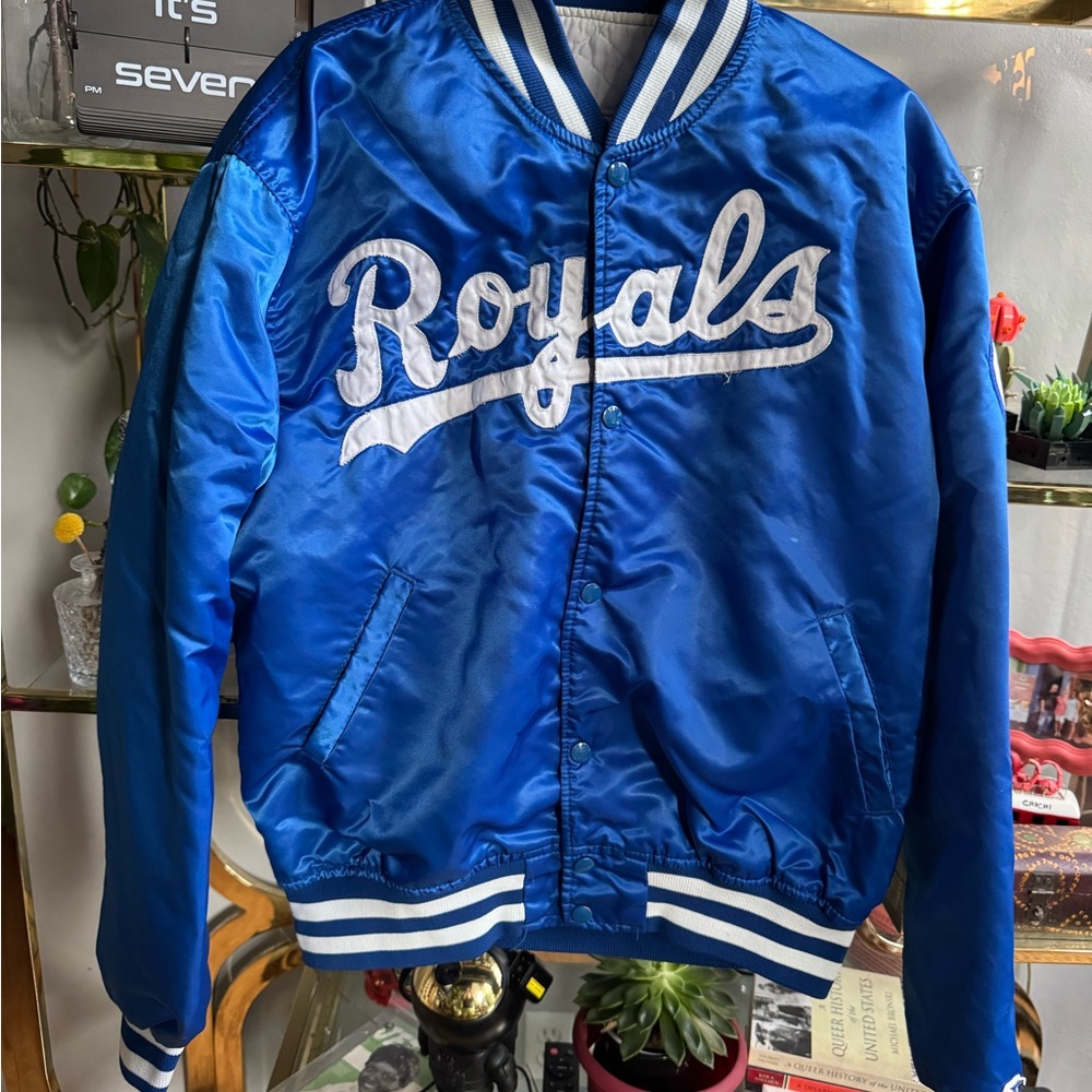 STARTER Blue and White Quilted Jacket